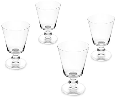 Jamie Oliver Big Love Winning Wine Glasses, Elegant 270ml Wine Goblets, Set of 4, Ideal Drinkware for Red Wine, White Wine, Perfect for Home, Dinner Parties, Dishwasher Safe, Gift Boxed