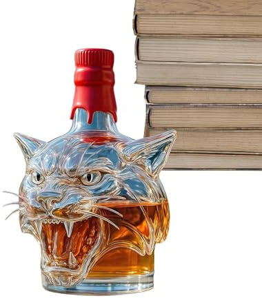 Baoqifong Tequila Dekanter | Spritdispenserflaska,Barverktyg Tigerhuvud | Samlarobjekt Present till Fars Dag Fester & Högtider