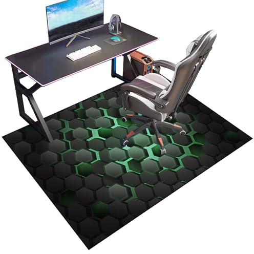 Tappeto per Sedia Ufficio Gaming Tappetino per Pavimenti Tappeto per Sedia a Rotelle, Salvapavimento Protezione Parquet e Pavimenti Duri, Tappeto Sedia Gaming per Parquet e Piastrelle 70 x 100 cm
