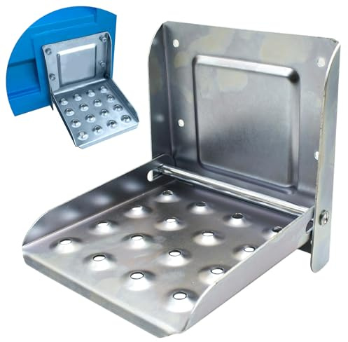 Tkxjry Marche Pied Remorque, Marche Pied Pliable Camion, Escabeau Pliant antidérapant en Acier zingué, pour Marchepied Remorque, Camping Car Accessoires, Escabeau Pliable