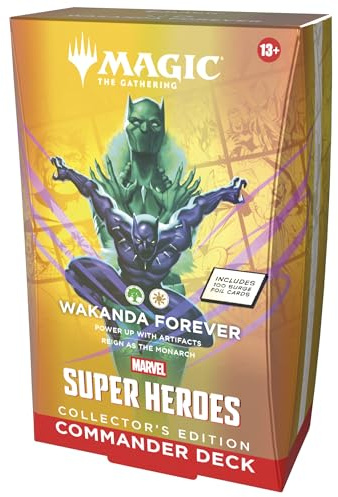 Magic: The Gathering | Marvel Super Heroes Commander-kortlek för samlare – Wakanda Forever (Englesk Version)
