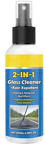 Generico Detergente per Vetri Auto,100ml Trattamento Idrorepellente per Ripristino Parabrezza,Spray per Il Lavaggio dei Vetri del Veicolo | per SUV Camper Moto Auto Interno Esterno