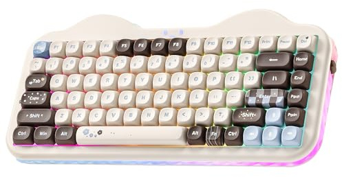 YUNZII C75 Cute 75% Wireless Mechanical Keyboard (Choco, Candy Switch)