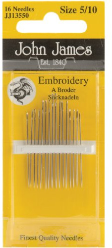 Colonial Needle Crewel/Embroidery Hand Needles-Size 5/10 16/Pkg