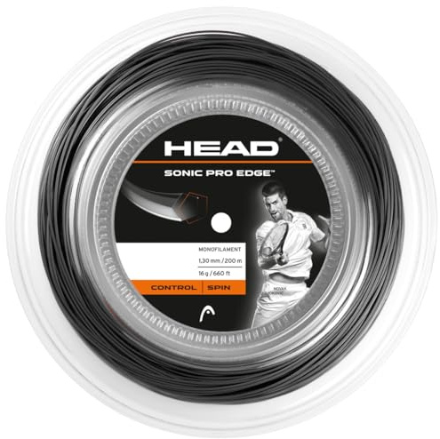 HEAD Sonic PRO Edge Matassa, Corda per Racchetta da Tennis Unisex Adulto, Antracite, 16