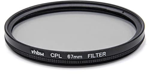 vhbw Universal Polarisationsfilter für Kamera Objektive mit 67mm Filtergewinde - Zirkularer Polfilter (CPL), Schwarz