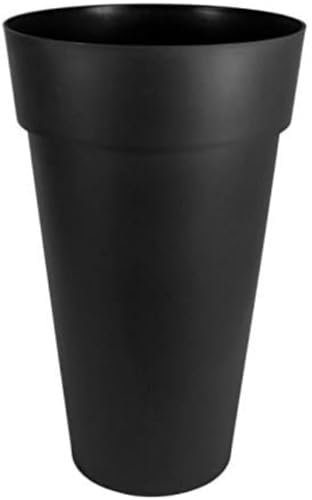 EDA - Pot de Fleur Vase Haut XXL TOSCANE Ø 48 cm - Volume 90 L - Ø 48 x H.80 cm - Gris anthracite