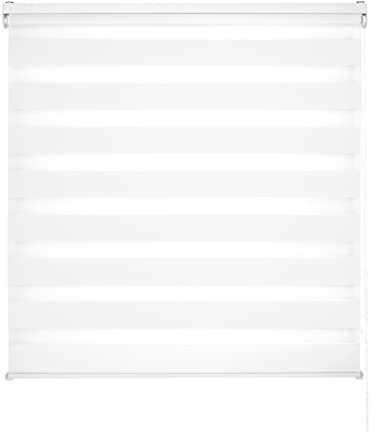 Decorblind Doppeltes Rollo für Tag und Nacht, zur Wand- oder Deckenmontage, Maße des Rollos: 120 x 250 cm (B x L), cremefarben