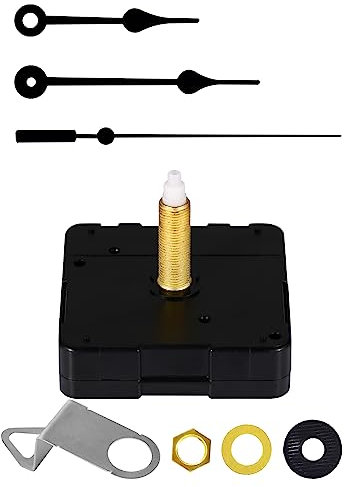 WinTaim 32 mm Lang Schaft Quarz Uhrwerk, Lautloses Quarz-Uhrwerk Uhrwerke zum Selbsteinbau mit Zeiger Geeignet für Uhrenplatten mit Einer Dicke von 16–22 mm (32mm Gesamtwelzlänge, B Uhrzeiger)