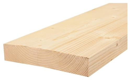 Generico Tavola in Legno di Abete Grezzo Essiccato per Ponteggio mm 50 x 250 x 2250