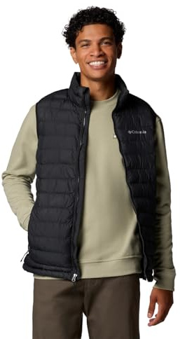 Columbia Mens Powder Lite II Insulated Puffer Vest, Black, Large