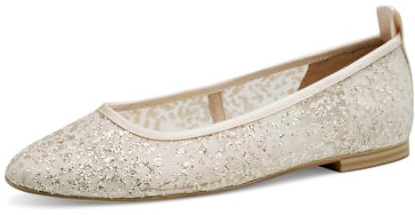Tamaris Ballerina Damen Vegan Elegant beige,EU 41
