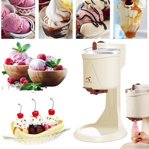Mini machine à crème glacée automatique aux fruits, machine à crème glacée molle, grande capacité de 1000 ml, pour dessert, yaourt glacé, sorbet