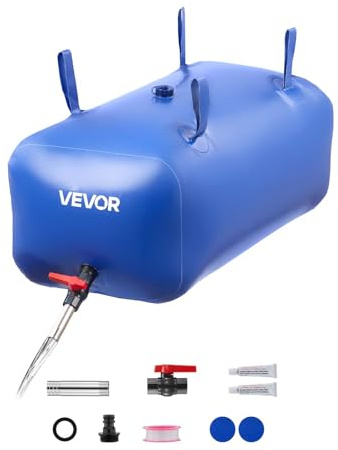 VEVOR Wasserspeicherblase, 113 L PVC-Weichwasserbeutel, Wasserspeicherbehälter, auslaufsicherer & verschleißfester Wohnmobil-Wassertank für die Bewässerung von Outdoor, Wohnmobil, LKW