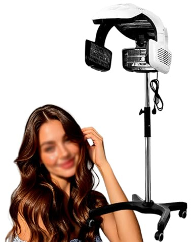 Sunseota Procesador de Color para Salón de Belleza, Secador de Pelo con Montaje En La Pared y Soportes de Suelo, Máquina de Tratamiento con Aceite Colorante y Sisteme de Calefacción 220V-Vertical