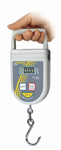Kern & Sohn CH 50 K100 Hängewaage 50 kg x 100 g, Digital, Silber, Kunststoff, Hochpräzise Messung, Data-Hold Funktion, Batteriebetrieben, 2 Jahre Garantie, Enthält Batterien, 1 m Maßband