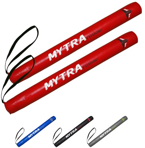 Mytra Fusion Stick Mitt Boxing Sticks Focus Mitts Pads Training Martial Arts Kickboxing Mitts MMA Muay Thai Target Mitts 50X17 (50X17, Red)