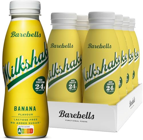Barebells Milkshake protéiné shake gout Banana,boisson protéinée 8x330ml (Banana)