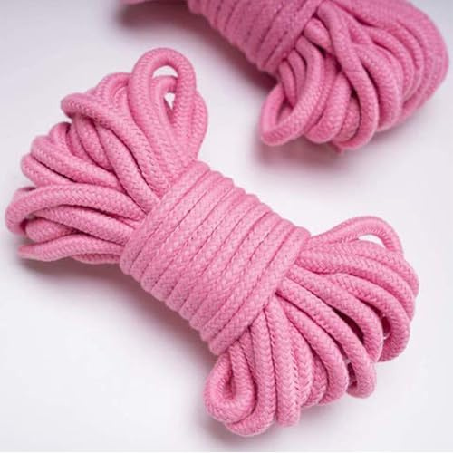 CraftCurl Soft Cotton Rope - Ecofriendly Soft Twisted Cotton Rope for DIY - Suitable for, Camping, Cargo & Home Decor, Pink (3.98oz)