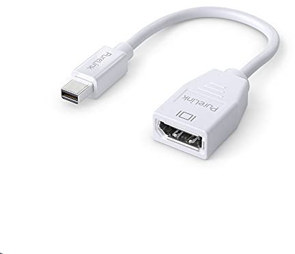 PureLink mini DisplayPort auf DisplayPort Adapter, 4K Ultra HD 60Hz, 21,6GB/s Bandbreite, vergoldete Steckkontakte, 0,15m, weiß