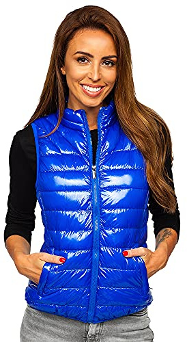 BOLF Mujer Chaleco acolchado Cierre de cremallera Chaleco sin Manga Cuello elevado Plumas Ropa de Abrigo Entrenamiento Fitness Outdoor Deporte Estilo Deportivo Mix U1U