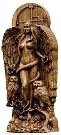 Pmandgk Antike Wicca GöTtin Statue, Altarskulptur, Griechische GöTtin Statue Mythologie Mutter Erde Gaia Figuren für Heidnisches Zuhause