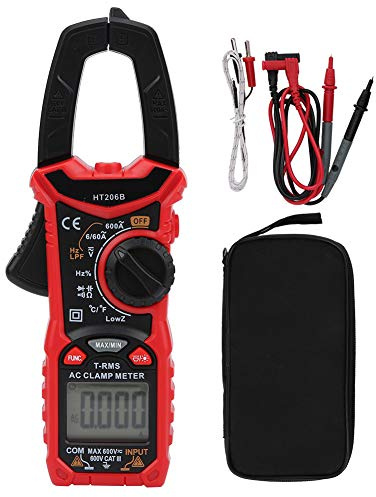 VOBOR Multimetro a pinza digitale Tester di corrente di tensione accurato Strumento di riparazione per elettricisti Pinza amperometrica AC/DC(HT206B)