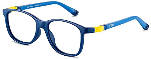 NANO OPTICAL GAFAS QUEST 3.0 MARINO MATE/ZUL/AMARILLO, PARA 8-12 AÑOS, TALLA 48