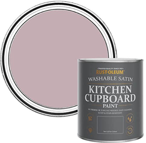 Rust-Oleum Pink Scrubbable Kitchen Cupboard Paint in Satin Finish - Little Light 750ml