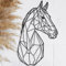 keluly Decorazione in metallo - Scultura da parete galleggiante, con ombre, in acciaio (43 x 31 cm, cavallo)