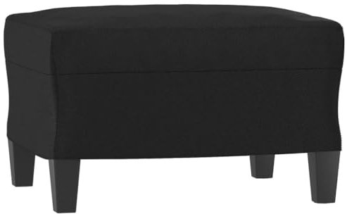 vidaXL Fußhocker, Sitzhocker Sitzbank mit Holzrahmen, Polsterhocker Hocker für Wohnzimmer, Fußbank Fußstütze Fußablage, Modern, Schwarz Kunstleder