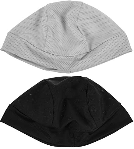 Warmhm 2st Reiten Hut Laufende Schädelkappe Helm Schützende Innenmütze Motorradhelm Mütze Innere Helmmütze Laufende Skullcap-mütze Mütze Mit Helmfutter Kopftuch Tragbar Mann Fahrrad Lycra