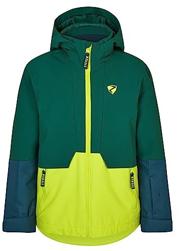 Ziener Jungen AZAM Ski-Jacke, Winterjacke | wasserdicht, winddicht, warm, bitter lemon, 104