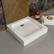 ECOLAM Duschwanne Duschtasse TIM 80x80 x 15 cm Tiefe 5 cm Viereck Quadrat Brausewanne + Siphon + Silikon weiß Acryl Schürze an 4 Seiten