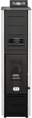 STUFE A PELLET ITALIA Colonna 10 KW WiFi | Pelletöfen Effizienz 85% Heizt 80m² Superkompaktes Design WiFi-Steuerung Programmierbar 5 Geschwindigkeiten und Leistungsstufen 24 Monate Garantie Weiß