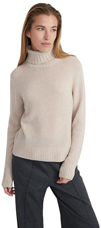 Style Republic Pull à col roulé 100 % cachemire pour femme, coupe droite, pull élégant en tricot de qualité supérieure pour l'automne et l'hiver