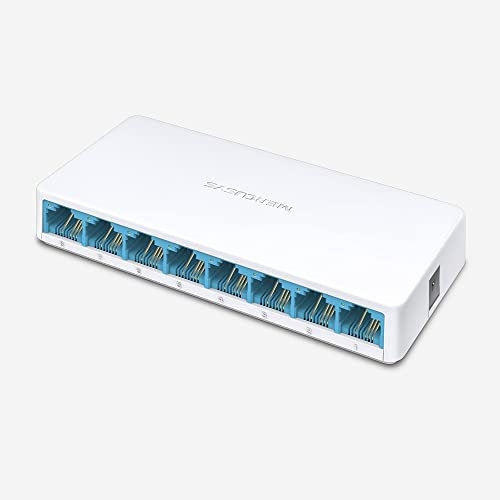 Mercusys TP-Link MS108 Switch Ethernet 8 Porte 10/100Mbps, Sdoppiatore Ethernet, Switch per la Casa e l'Ufficio, Plug e Play, Montaggio Desktop, Contenitore di Plastica
