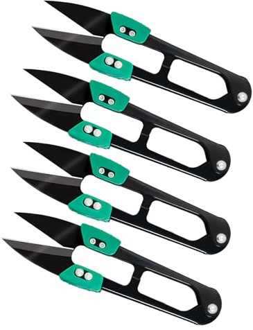 SHUNCHG 4 pezzi Forbici da Cucito,Tagliafili per Filo e Lana, Forbici Piccole Taglierini per DIY, Ricamo, Maglieria, Artigianato, Taglio di Tessuti (4P-nero)