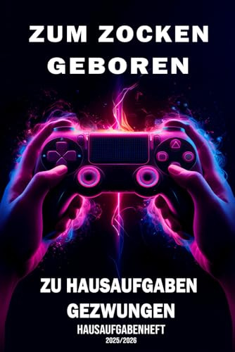 Hausaufgabenheft 2025/2026: Schülerkalender , Schulplaner schüler Teenager Jungen , Gamer , für ein Jahr mit Stundenplänen DIN A5