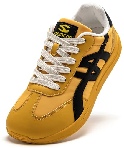 HOBIBEAR Zapatos descalzos unisex | puntera ancha | zapatillas transpirables para el tiempo libre, amarillo, 42 EU Ancho