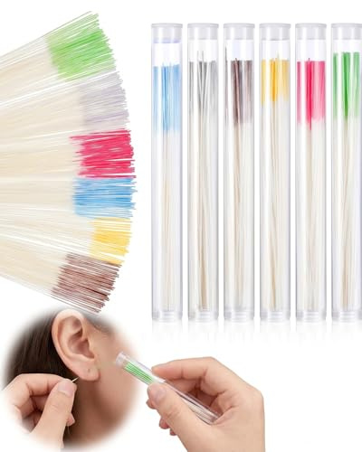 YIPFEN Fil Nettoyant Piercing 360 Pièces, 6 Couleurs | Hygiène Optimale Anti-Odeurs & Impuretés pour Oreilles Sensibles & Trous Frais.