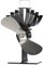 Ecofan UltrAir, 810CAKBX Classic Styled, hitzebetriebener Holzofenventilator, 125 CFM, Nickel, mittlere Größe, 20,1 cm Klinge