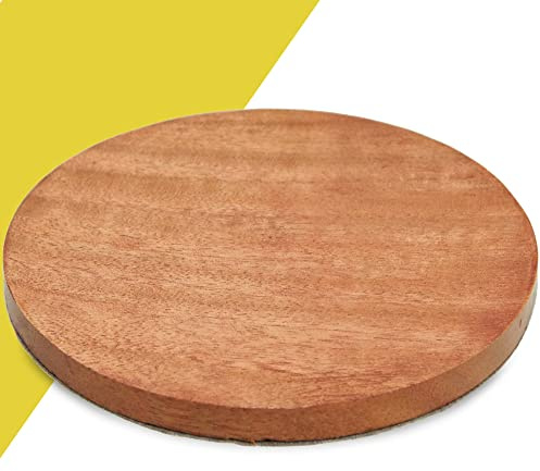 WIKAKERZEN Ljustavla för dopljus, bröllopsljus till ljusunderlägg, tallrikarna är idealiska för ljus som en dekorativ tallrik för dekoration eller som presentartikel (mangoträ, ljus upp till 8 cm)