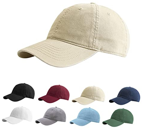 Etyepoh Baseball Cap Unisex Vintage Basecap Herren Damen Kappe Verstellbare Baumwolle Baseball Mütze (C-beige, one Size)