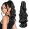 TESS Coleta Postiza Pelo, 45 cm Ondulado Postizos de Pelo Sintetico #1 Schwarz Coleta Extensiones con Pinza para Mujeres
