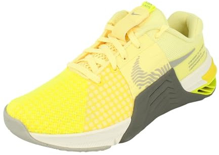 NIKE Womens Metcon 8 Trainers DO9327 Sneakers Shoes (UK 6.5 US 9 EU 40.5, Citron Tint Light Smoke Grey 801)