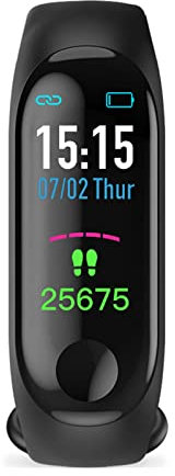 SH-RuiDu Fitness-Tracker, wasserdicht 0. 96 Zoll Touchscreen Smartwatch Aktivitätstracker Herzfrequenz Schlafmonitor mit Anruf SMS Alert Kalorienzähler Schrittzähler für Damen Herren