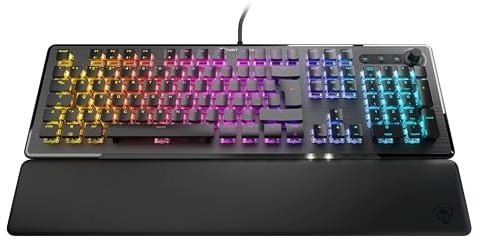 Turtle Beach Vulcan II - Clavier Gaming PC, interrupteurs mécaniques Titan II, Touches rétro-éclairées RGB Personnalisables, Repose-Poignets Amovible, Noir