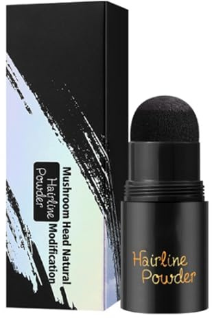 Root Touch Up Powder Stick, Black Hairline Shadow, Accurately Filling & Waterproof, Instantly Conceals Thinning Hair - BLACK