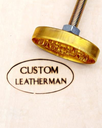 Personalisierter Brandeisen aus Holz, Leder, Branding, Eisenstempel für Party, Hochzeit, Brotherstellung (2,54 cm)